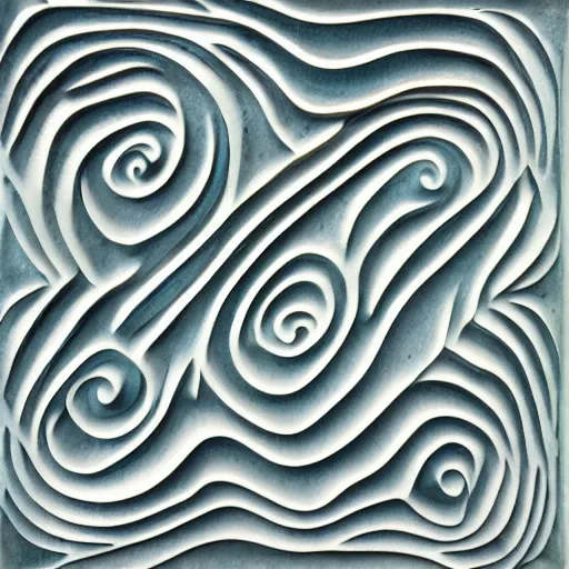 Image similar to thin lines, fractals, lichen macro, serpentine twisty maze, carved soapstone relief paneling white and pale blue