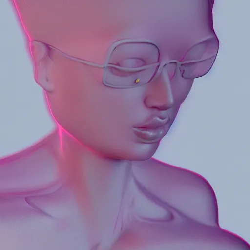 Image similar to abstract 3d female age 10 pastel sculpture by james jean and Jason Chan, rendering, redshift, octane