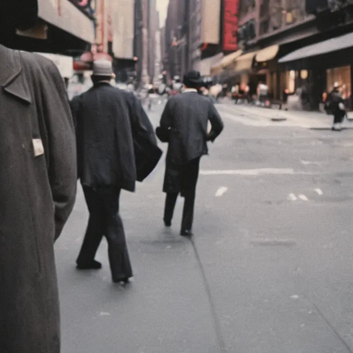 Prompt: medium format film close up portrait of a walking man in new york by street photographer, 1 9 6 0 s hasselblad film photography, featured on unsplash, soft light photographed on colour vintage film