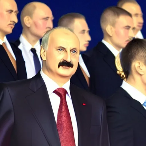 Image similar to president of belorussia, alexander lukashenko in anime with golden long wand in his hands in anime style, sailor moon, anime, perfect faces, fine details