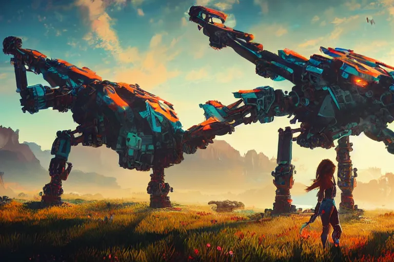 Image similar to sunwing machine mecanical creature robot of horizon forbidden west horizon zero dawn radiating a glowing aura global illumination ray tracing hdr fanart arstation by ian pesty and alena aenami artworks in 4 k