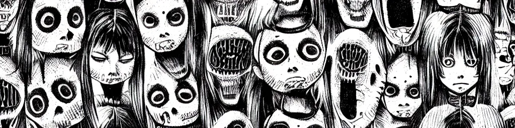 Image similar to Pattern, horror, creepy, dark, manga, pencil, inspired by junji ito, superior quality, masterpiece