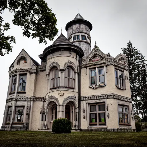 Image similar to House inspired by an ornate castle. Canon EF 28mm f/2.8 IS USM Wide Angle Lens.