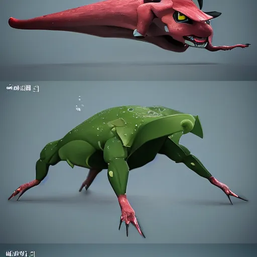 Image similar to A pokemon that looks like A Petaurus breviceps ，gliding flying ，spraying water like a shower under its body ，Trending on art station. Unreal engine.