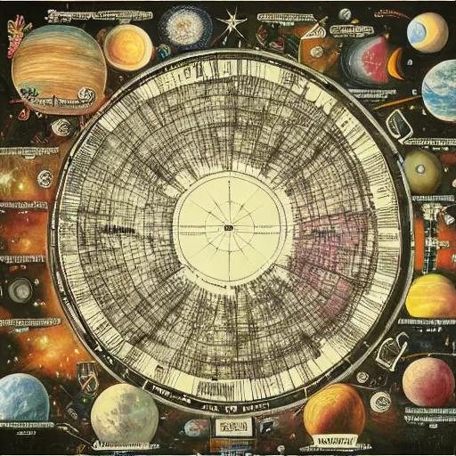 Image similar to intricate map of the meaning of the universe