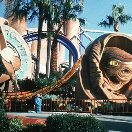 Image similar to 1990s photo of the E.T. ride at Universal Studios in Orlando, Florida