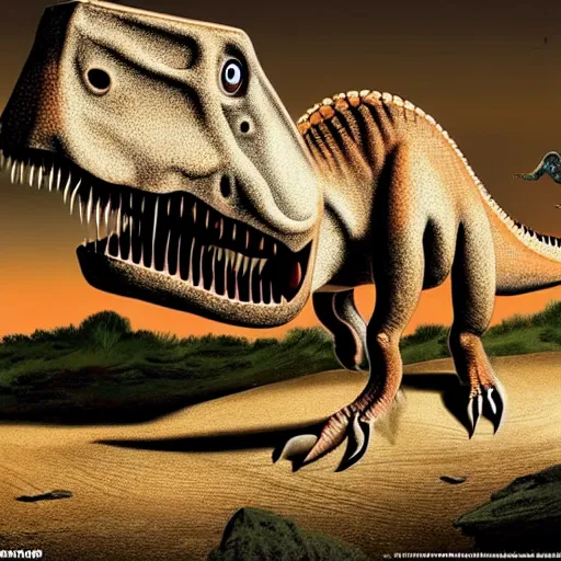 Image similar to paleontologists discover a new dinosaur, it's alive. National geographic.