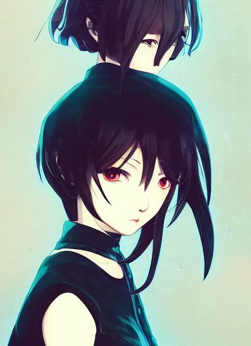 Image similar to guweiz anime illustration reol, ilya kuvshinov, last exile, murata range, fine detail, perfect anime face, dramatic lighting, dynamic composition, art deco, cel shading, vivid, rich texture, alphonse mucha, ( ( ( colorful ) ) ), ( ( ( yoshinari yoh ) ) ), loish