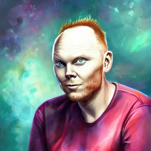 Prompt: Anna Dittmann painting of Bill Burr, trending on art station