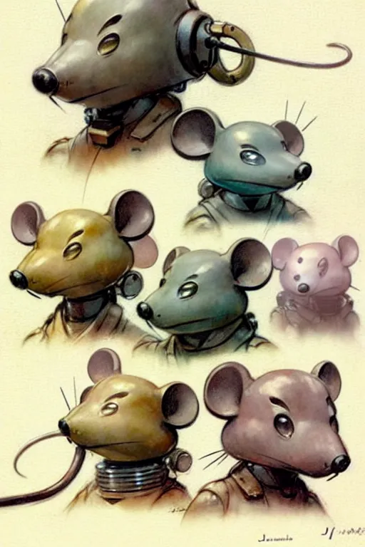 Prompt: ( ( ( ( ( 1 9 5 0 s retro science fiction mouse robots. muted colors. ) ) ) ) ) by jean - baptiste monge!!!!!!!!!!!!!!!!!!!!!!!!!!!!!!