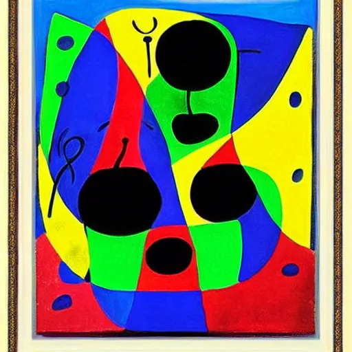 Prompt: “The painting ‘Naive Oculus’ by Joan Miro, lost artwork”