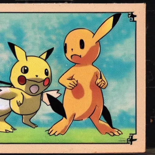 Image similar to a pokémon card from 1930, very detailed