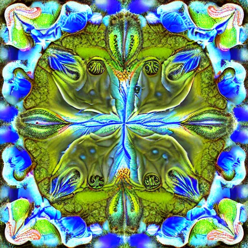 Prompt: Mushroom garden fractal