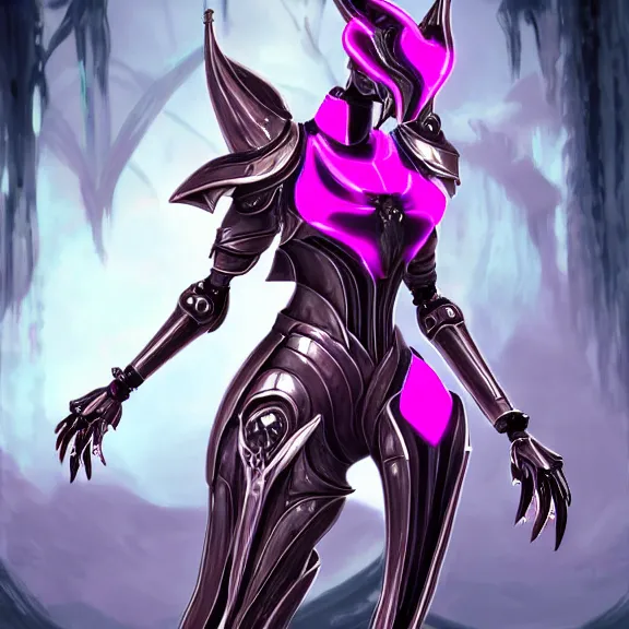 Prompt: highly detailed exquisite fanart, of a beautiful female warframe, but as an anthropomorphic robot dragon, shiny silver armor engraved, Fuchsia skin beneath the armor, elegant pose, close-up shot, full body shot, epic cinematic shot, long elegant tail behind, sharp claws for hands, professional digital art, high end digital art, singular, realistic, DeviantArt, artstation, Furaffinity, 8k HD render