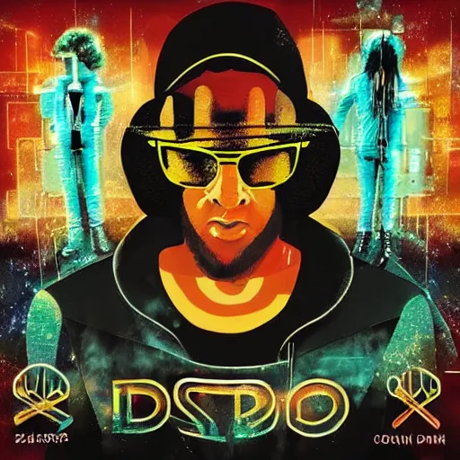 Prompt: cover art for a dubstep album