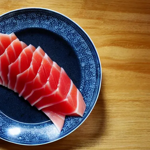 Prompt: sashimi made of dragon meat