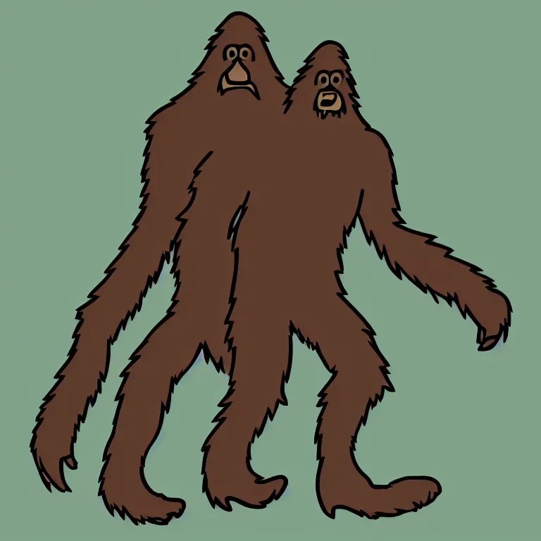 Image similar to illustration of bigfoot, svg, illustrator