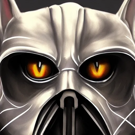 Image similar to highly detailed painting of a cat looking like darth vader, digital painting, artstation