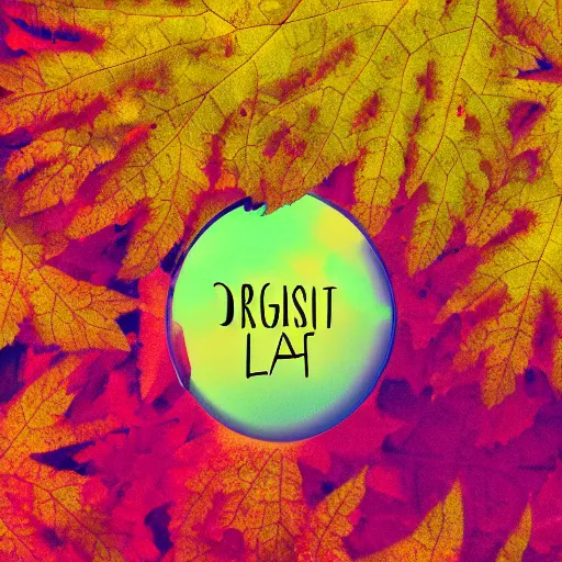 Prompt: bright colored, surreal, modern, text, leafs