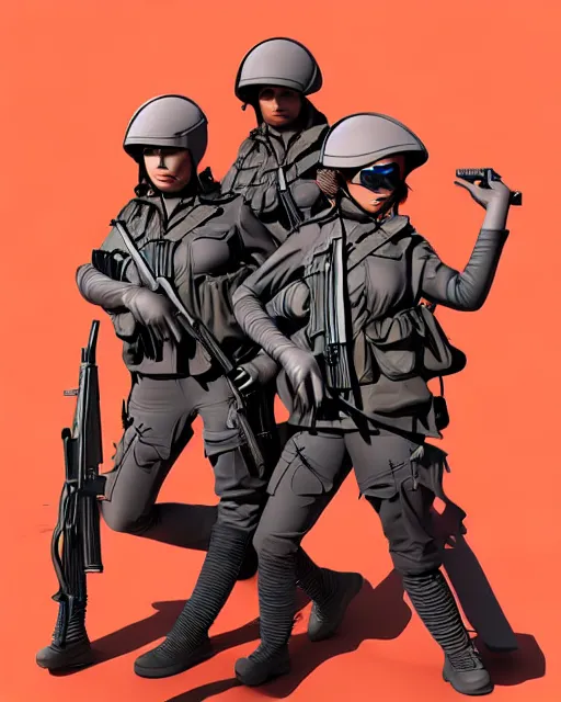 Image similar to richly detailed color illustration of a militia-protest-faction illustrated by Artgerm and Mina Petrovic and Timothy Kong and Marina Federovna. 3D shadowing