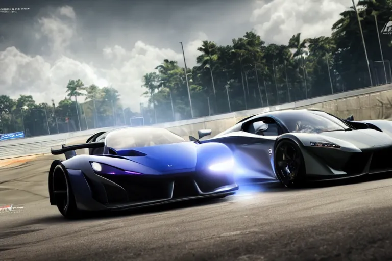 Image similar to photo wallpaper sport car gran turismo 7 forza horizon need for speed fast and furious 5 unreal engine supercar hypercar game concept car octane render, 4 khd 2 0 2 2 3 d cgi rtx style chrome reflexion global illumination ray tracing hdr arstation pixar and disney unreal