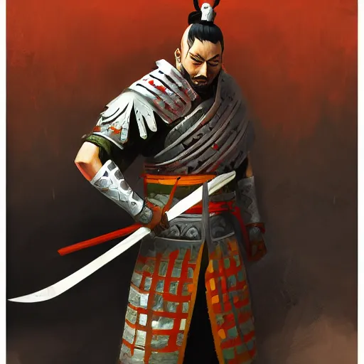 Image similar to samurai by artist thuan nguyen minh duong, artstation