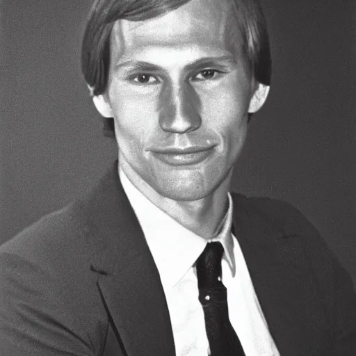 Image similar to A photograph portrait of Jerma985 with short-medium length hair a combover wearing early 1970s menswear in the early 1970s, taken in the early 1970s, grainy, taken on a 1970s Polaroid Camera, realistic, hyperrealistic, very realistic, highly detailed, very detailed, extremely detailed, detailed, digital art, trending on artstation, colorized photo