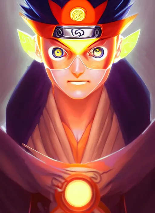 Image similar to symmetry!! naruto, naruto series, glowing lights!! intricate, elegant, highly detailed, digital painting, artstation, concept art, smooth, sharp focus, illustration, art by artgerm and greg rutkowski and alphonse mucha