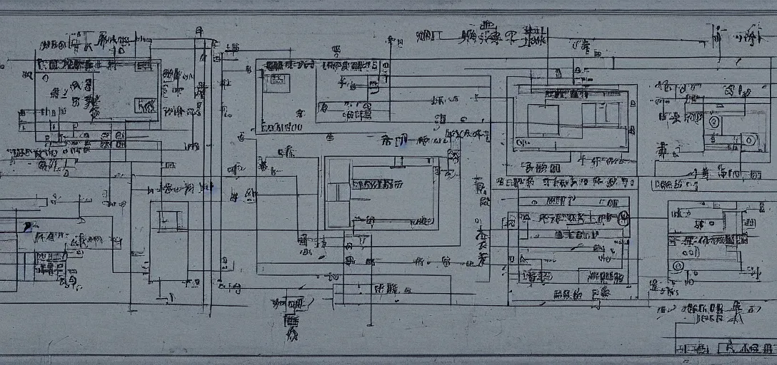 Image similar to detailed sktech of smarthone, laptop and pc on ancient manuscript, ancient chinese manuscript, ink manuscript, technical drawing blueprint