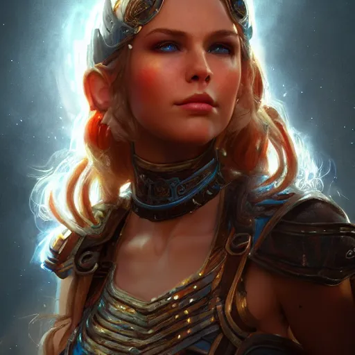 Image similar to beautiful fantasy girl protrait, epic, epic lighting, character portrait, james gurney, character concept style trending on artstation, detailed face, concept art, detailed, octane render cinematic, photo-realistic, 8k, high detailed