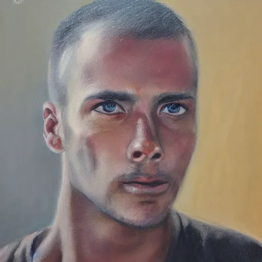 Prompt: Human face, Male, Oil painting, Highly detailed, colour