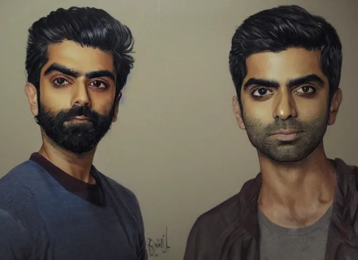 Image similar to a highly detailed beautiful portrait of ravi from ( izombie ) rahul kohli, james gurney, james jean