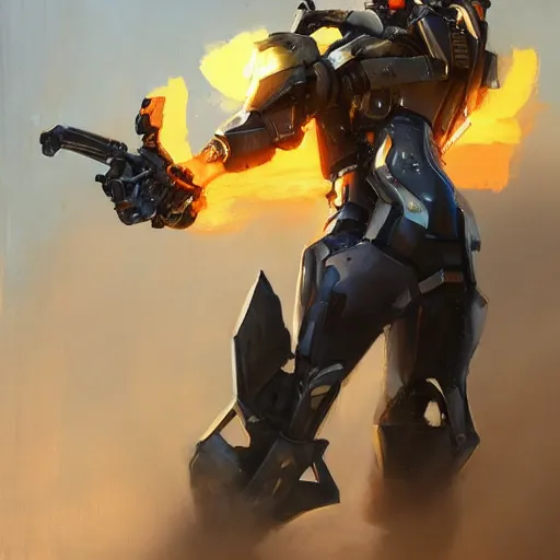 Image similar to greg manchess portrait painting of partially armored ghostrider as overwatch character, medium shot, asymmetrical, profile picture, organic painting, sunny day, matte painting, bold shapes, hard edges, street art, trending on artstation, by huang guangjian and gil elvgren and sachin teng