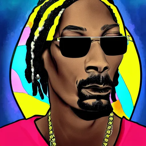 Image similar to snoop dog digital art