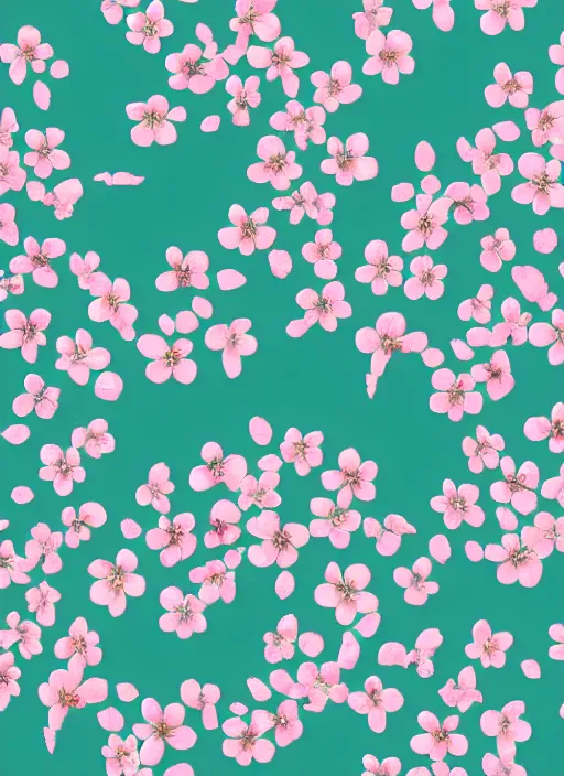 Prompt: modernist fashion illustration, cherry blossom background