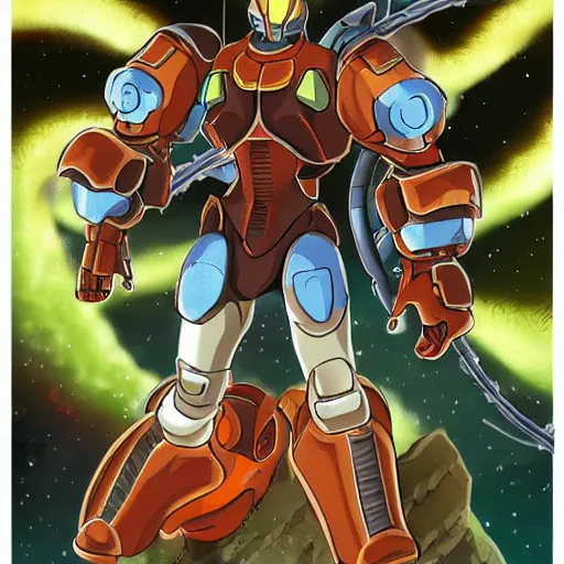 Image similar to Samus Aran depicted as a Samurai in the style of a Studio Ghibli movie