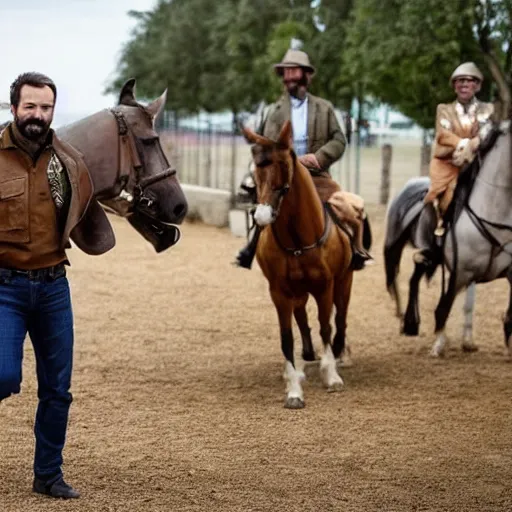 Image similar to santiago abascal santiago abascal riding a horse saving the planet from the clutches of communism