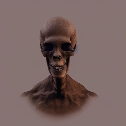 Image similar to reconstruction of a paracas person with an elongated skull, octane render, 8k, highly detailed