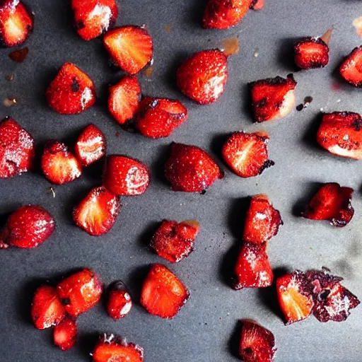 Prompt: burnt strawberries