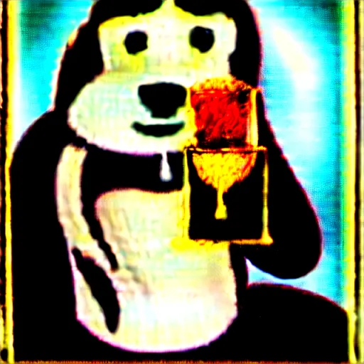 Image similar to a man holding a martini with an otter swimming in it while the otter gives a thumbs up in a 1 9 2 0 s advertisement poster