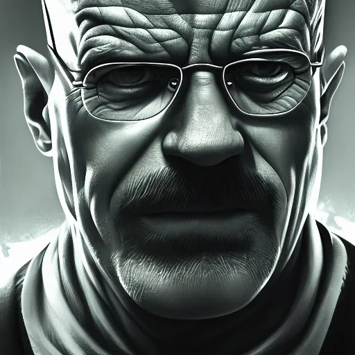 Image similar to Walter White is The Hulk, hyperdetailed, artstation, cgsociety, 8k