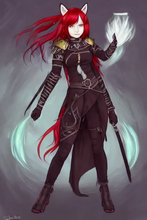 Full body Picture of a Battle Mage!, female, human cat | Stable Diffusion |  OpenArt