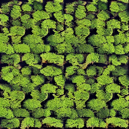Image similar to Tree from aerial view, made of seamless squares
