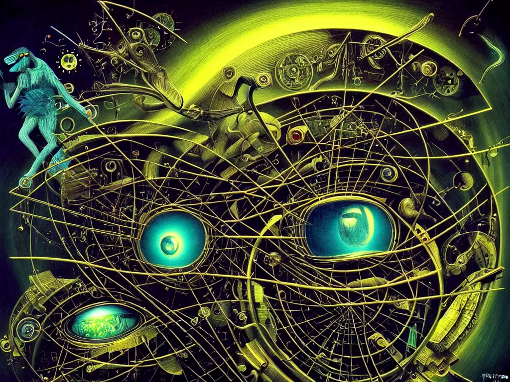 Prompt: highly detailed photo of quantum mechanics, trending on deviantart, neo surrealism, sharp focus, octane, masterpiece, art by max ernst