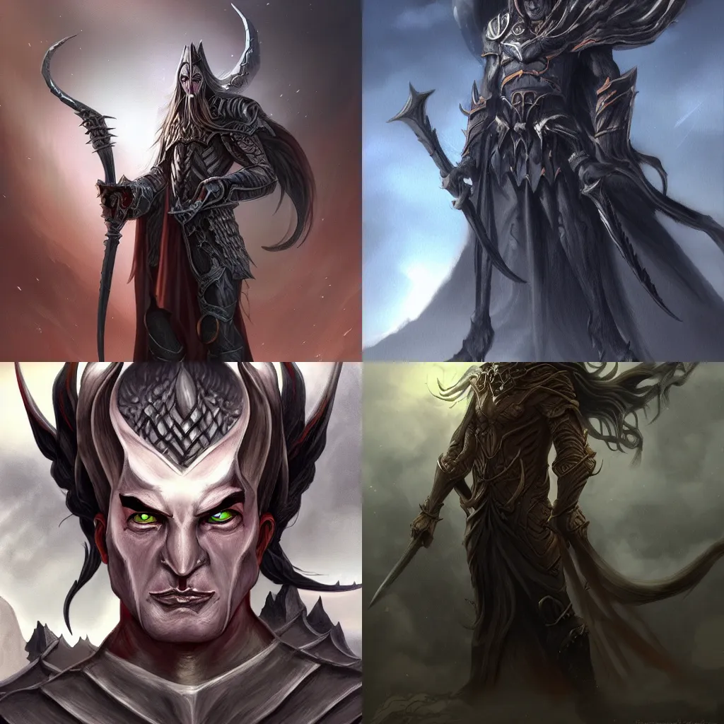 Prompt: Melkor from The Silmarilion, Dark Fantasy, Artstation