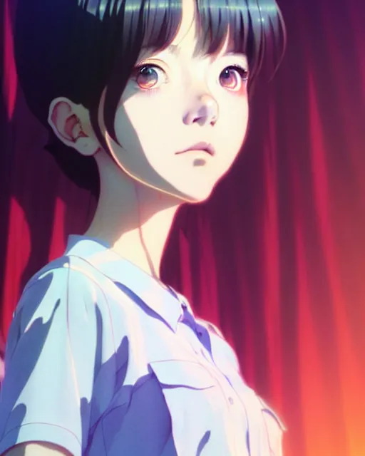 Image similar to beautiful! portrait of the popular girl, by katsuhiro otomo, yoshitaka amano, nico tanigawa, artgerm, greg rutkowski makoto shinkai takashi takeuchi studio ghibli, akihiko yoshida rendered with intense 3 d effect.