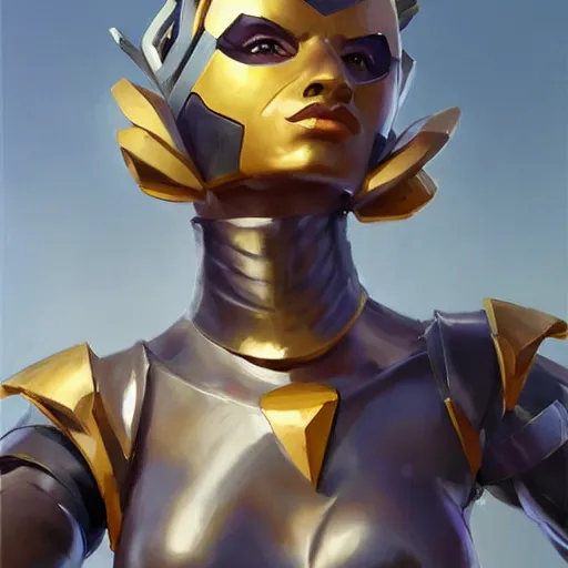 Image similar to greg manchess portrait painting of partially armored cube queen from fortnite as overwatch character, medium shot, asymmetrical, profile picture, organic painting, sunny day, matte painting, bold shapes, hard edges, street art, trending on artstation, by huang guangjian, gil elvgren, ruan jia, greg rutkowski, gaston bussiere