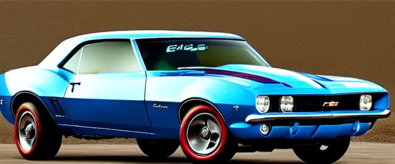 Image similar to Chevrolet Camaro Z/28 (1968), created by Barclay Shaw