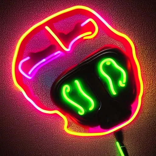 Prompt: neon gamer porkchops and mashed potatos by razer, HD, trending on artstation, instagram post, -H 640