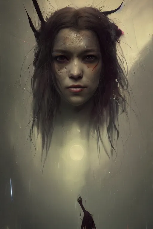 Image similar to A beuatiful portrait of a half spider half women by Greg Rutkowski, beeple, Sung Choi, Mitchell Mohrhauser, Maciej Kuciara, Johnson Ting, Maxim Verehin, Peter Konig, Bloodborne, 8k photorealistic, cinematic lighting, HD, high details, dramatic, dark atmosphere, trending on artstation